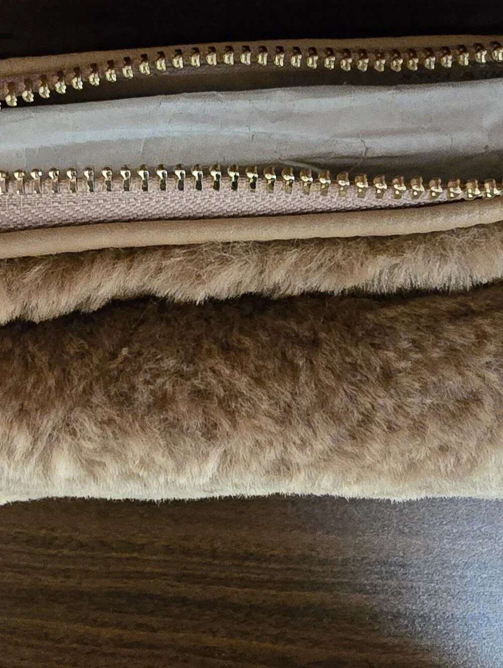 NWT Kate Spade Rosie Faux Fur Belt Bag Light Fawn